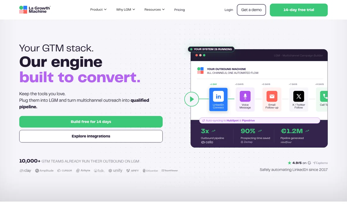 La Growth Machine website homepage
