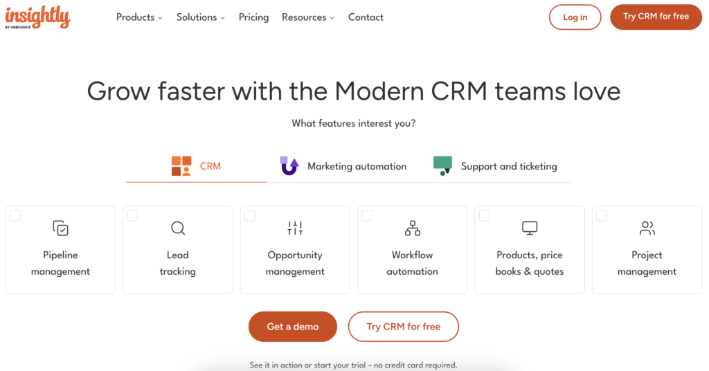 hubspot competitors - insightly