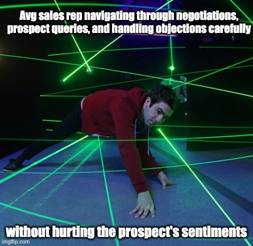 navigating through sales challenges - hilarious sales meme