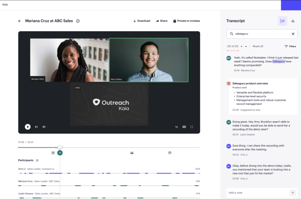 outreach.io review - interface