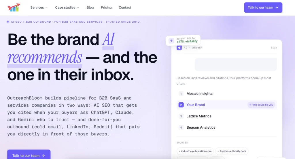 lead generation agency - outreachbloom
