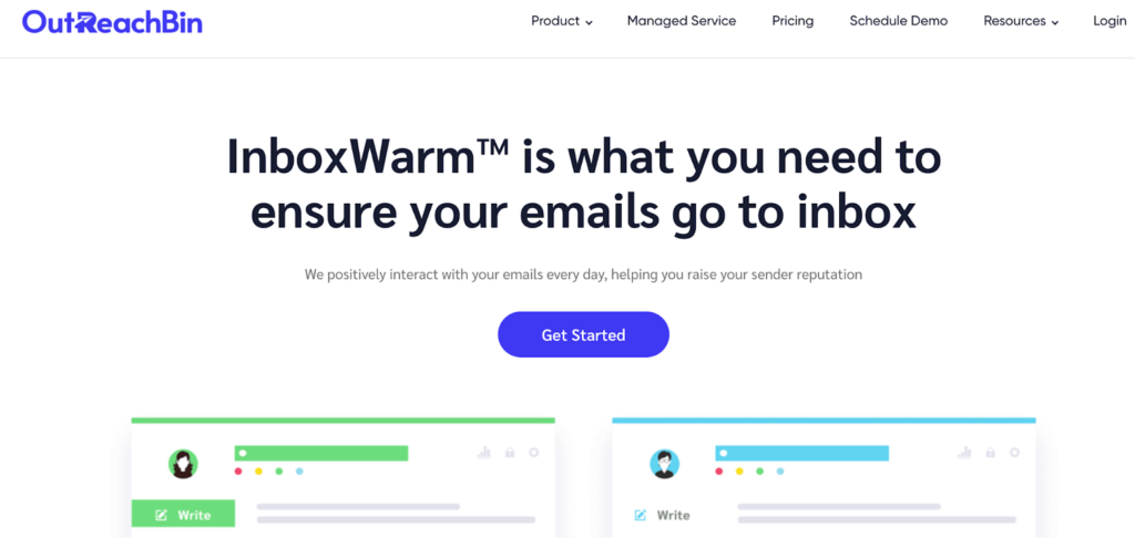 email warmup tool - outreach bin