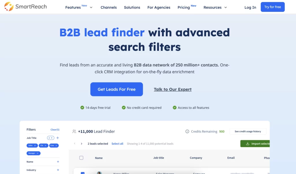 lead generation companies - smartreach