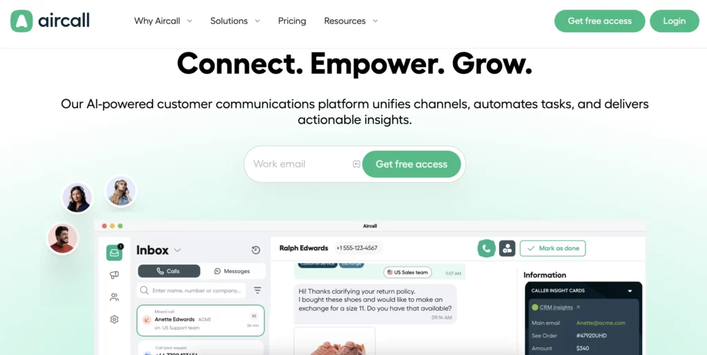 Virtual phone number provider #13: Aircall