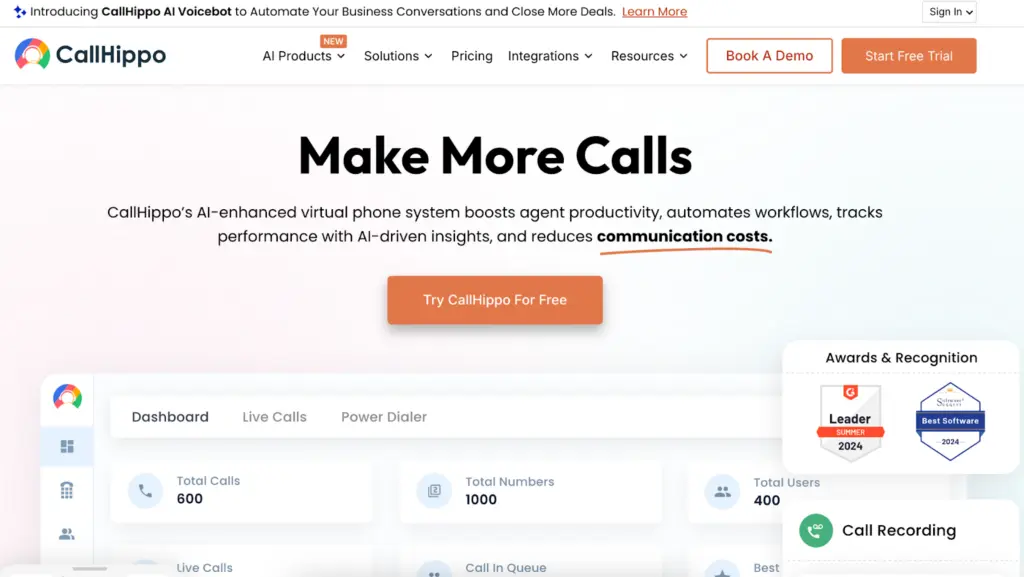 Virtual phone number provider #4: CallHippo