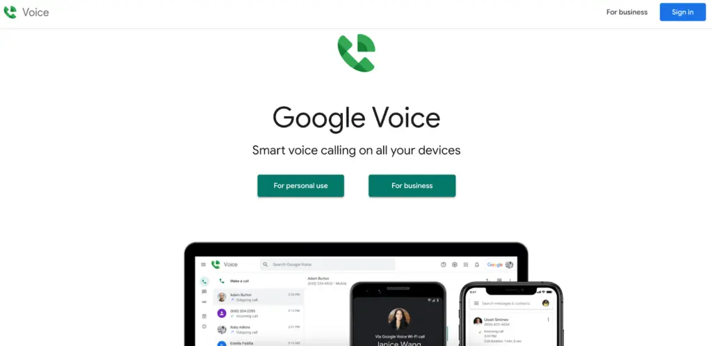 Virtual phone number provider #5: GoogleVoice