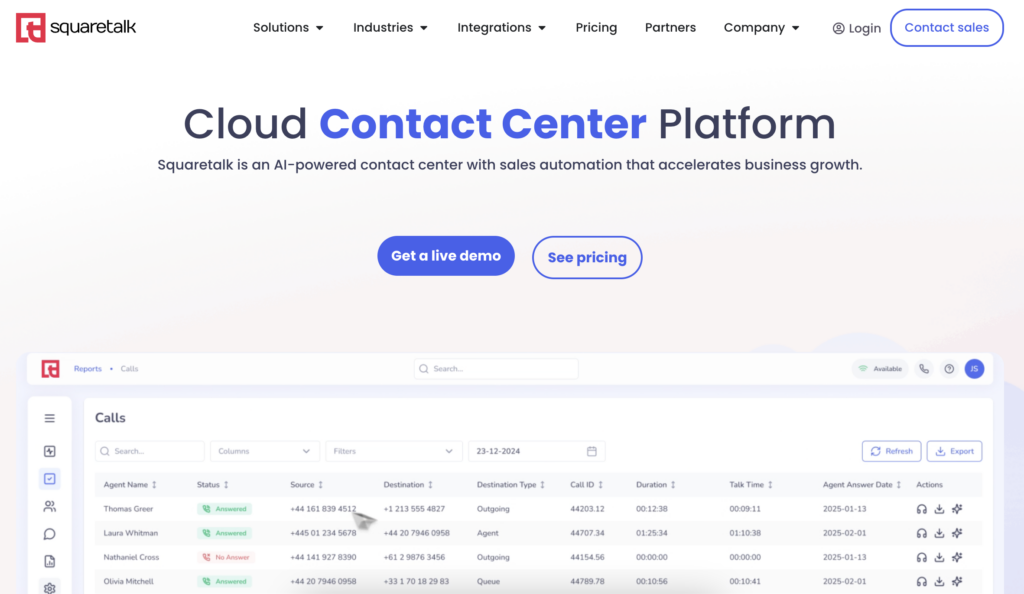 aircall alternative - squaretalk
