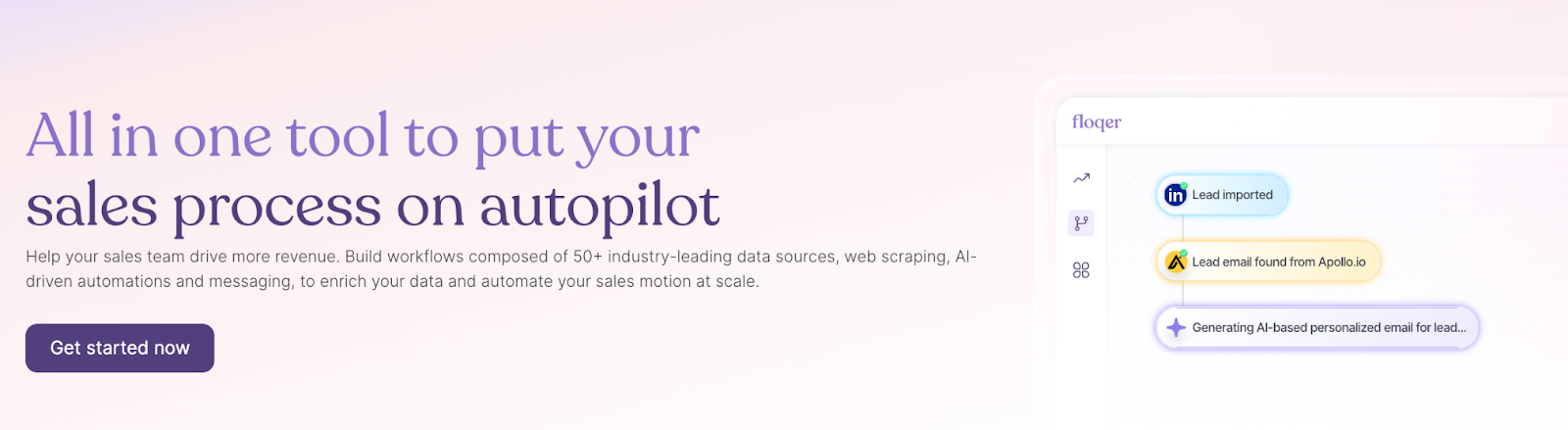 Floqer is a great B2B data enrichment tool for company level data enrichment