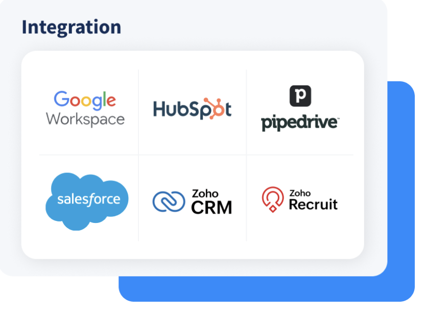 SmartReach.io integrates with two-way sync with multiple CRMs such as HubSpot, Salesforce, Pipedrive and more