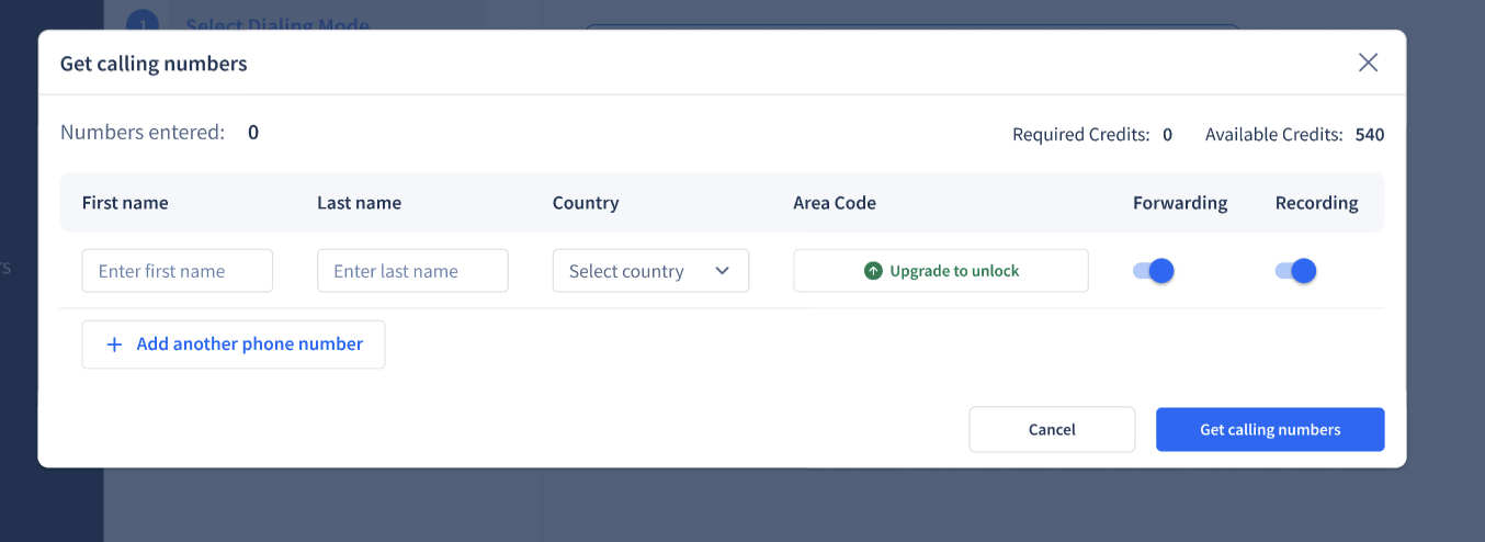 Even using SmartReach.io, you can get country-specific calling numbers with features like call forwarding and recording