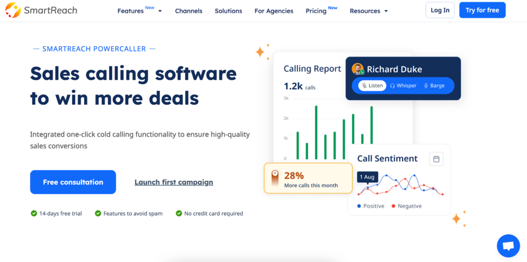 callhippo alternatives - smartreach.io