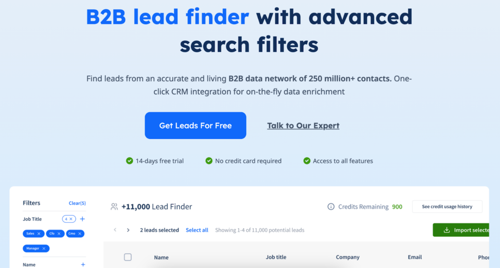 pre-call planning - b2b lead finder