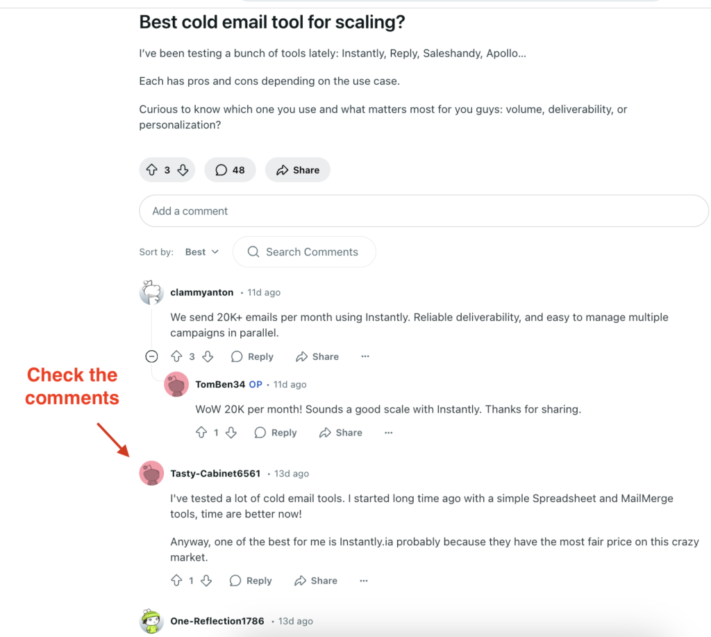 social listening via reddit