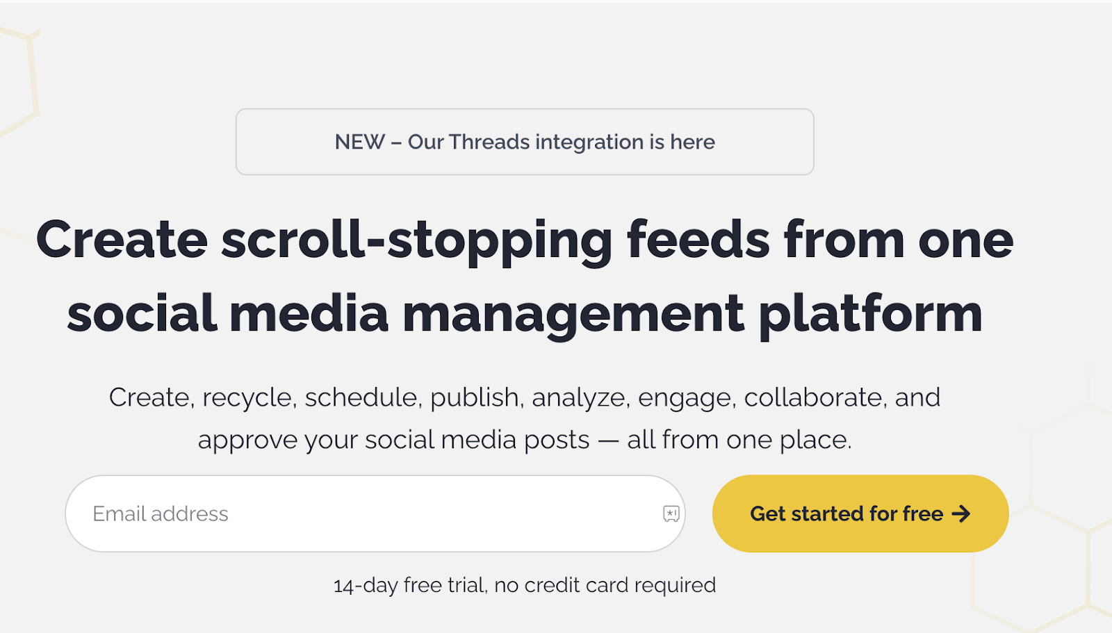 Image of SocialBee homepage - one of the best social media management platforms available in the market