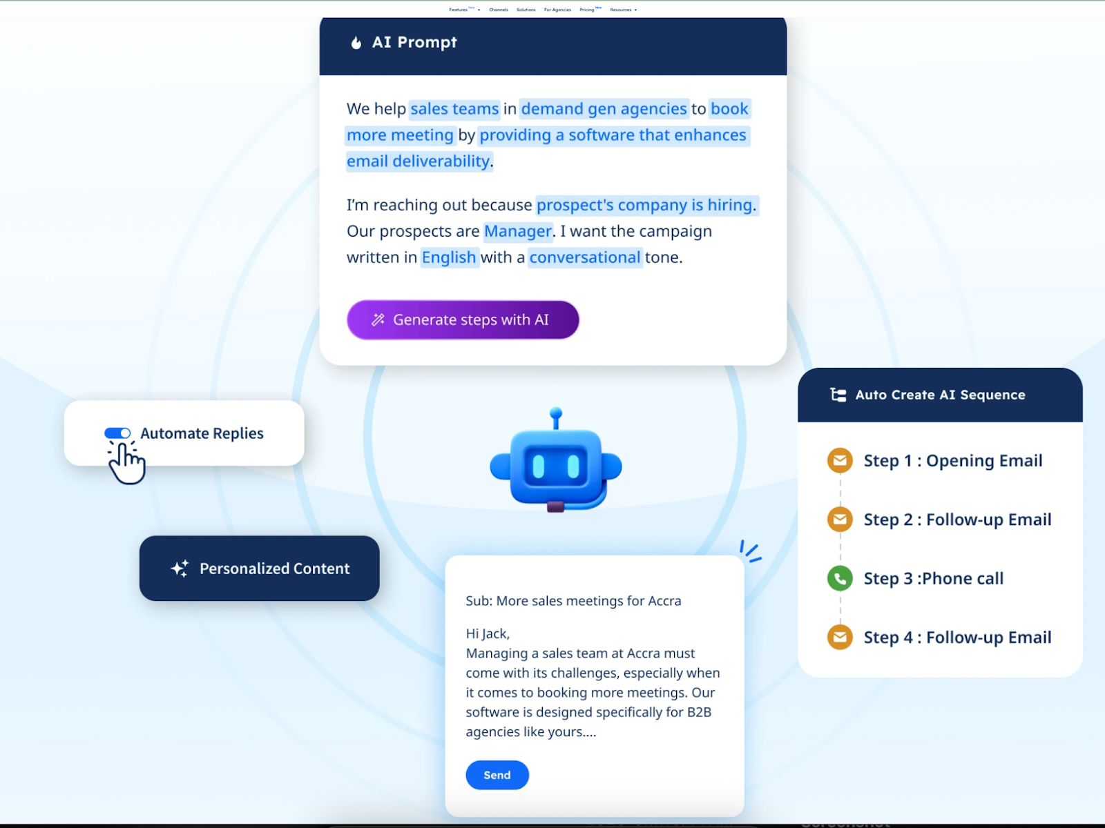 SmartReach AI helps you write personalized email content at scale