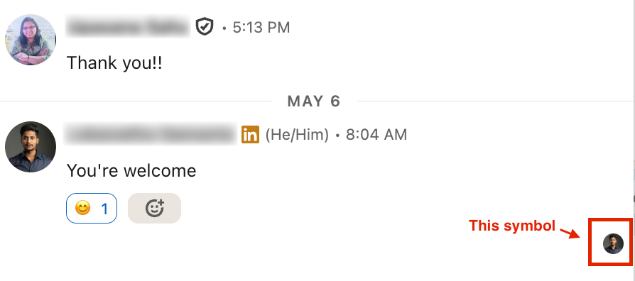 Linkedin read receipts sample