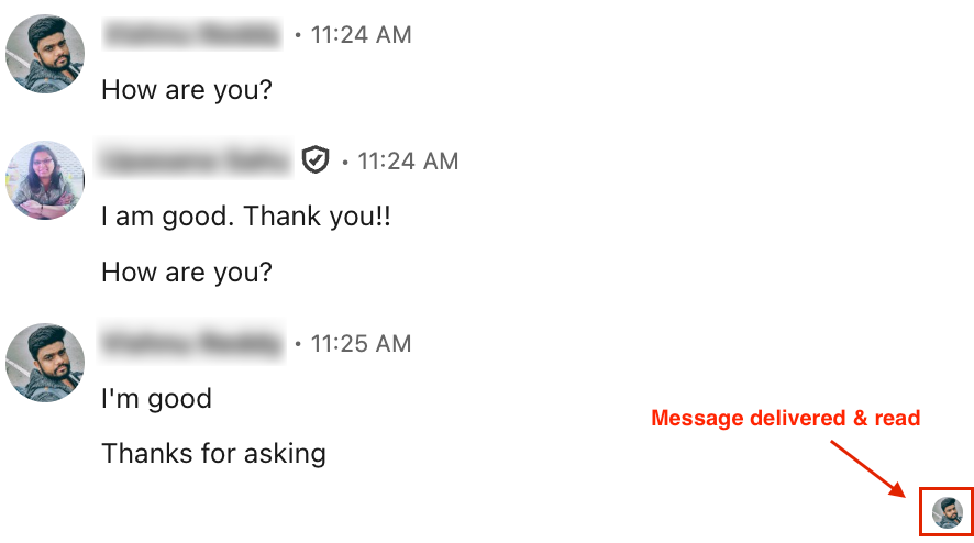 Linkedin read receipts sample