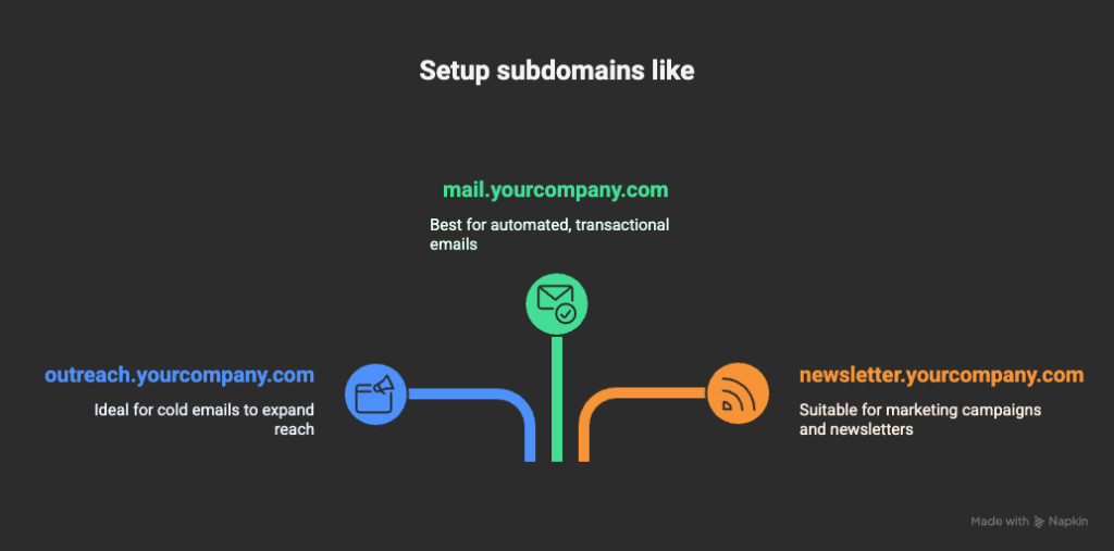 setup subdomain & improve sender reputation