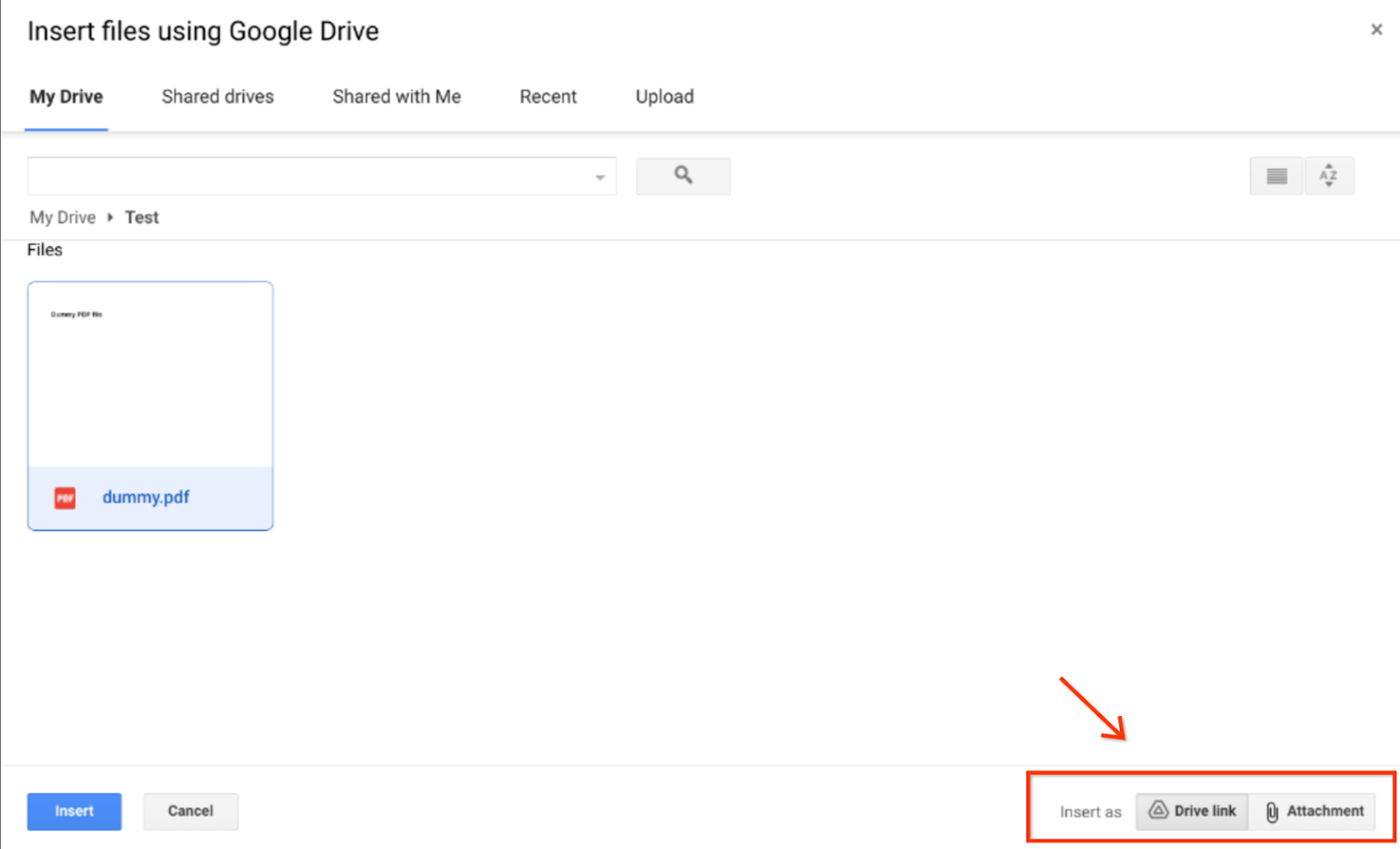 How to include Cloud storage links using Gmail and Google drive