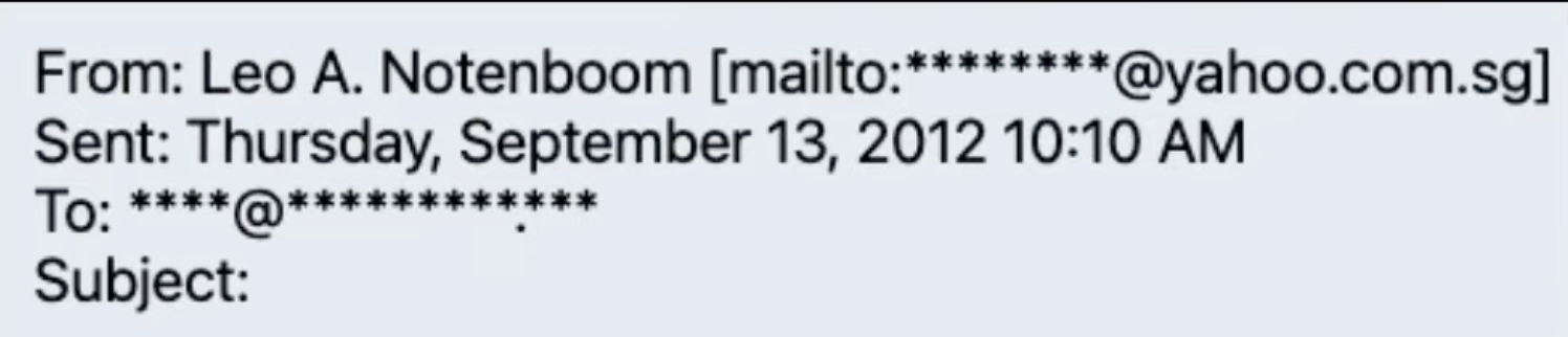 *example of a suspicious email with wrong sender email address