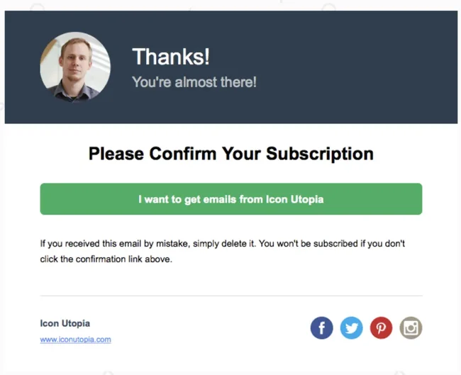 Example of a form for collecting email consent for sending emails