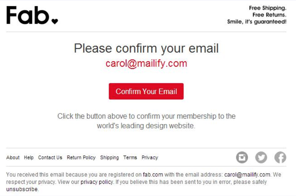 Example of a double opt-in form for collecting safe email consent for future email communications