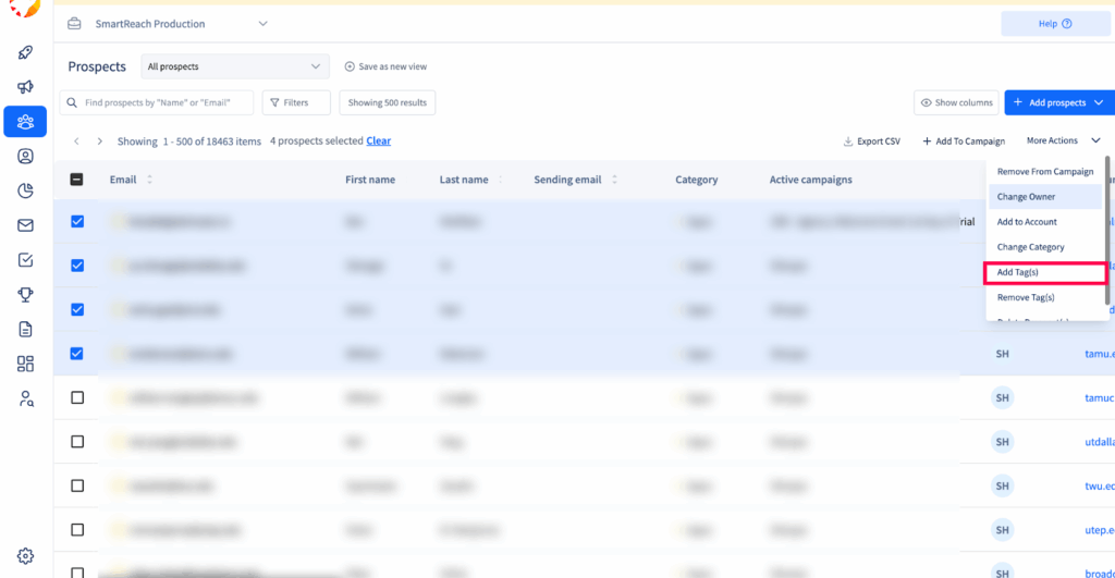 What's the most efficient way to import and organize large prospect lists for cold email campaigns