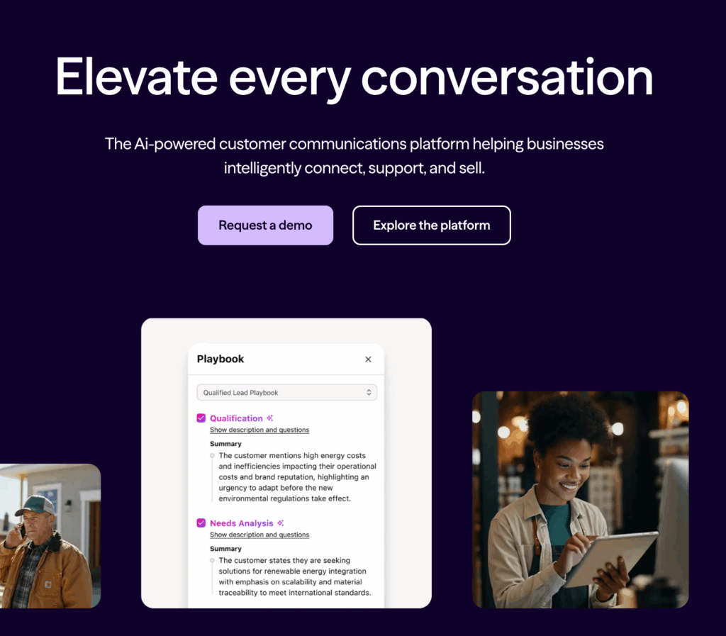 Homepage screenshot of Dialpad, one of the best business phone systems for small businesses around the world