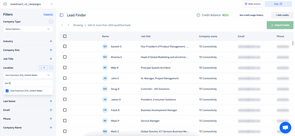 Where can I find a B2B email database with smartreach.io