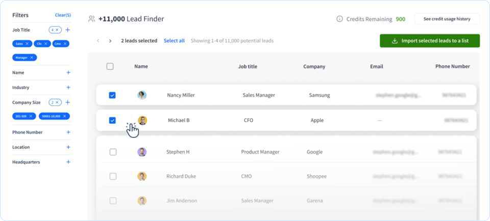 How to use SmartReach B2B lead finder to find professional contact details step-by-step