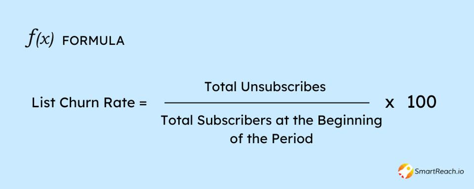 cold email analytics - list churn rate