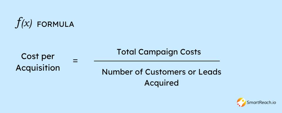 cold email analytics - cost per acquisition