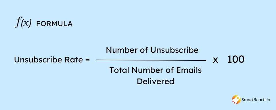 cold email analytics - unsubscribe rate