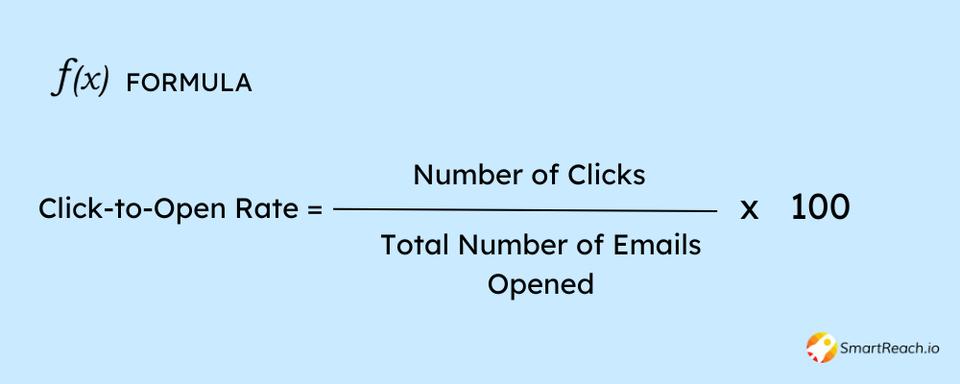 cold email analytics - click to open rate