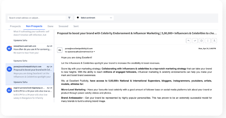 Keep your team in a single page using shared inbox feature