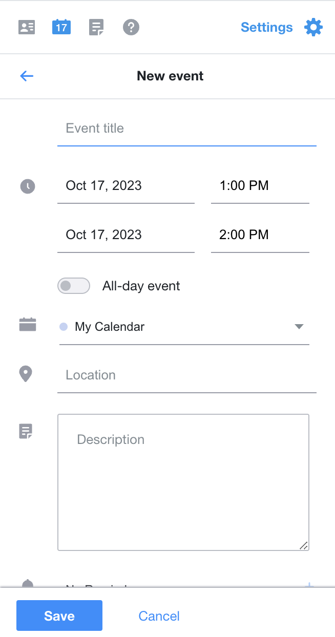 AOL mail settings
