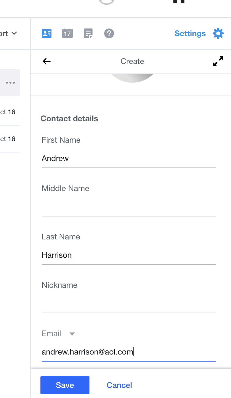 AOL mail settings