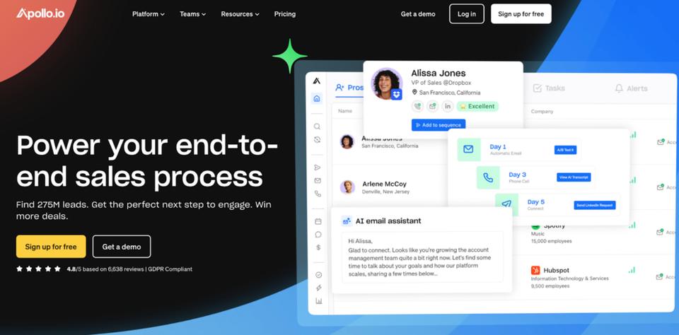 snov.io alternatives - apollo.io