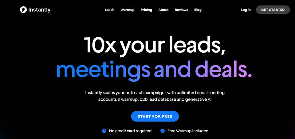 Instantly.ai platform dashboard showing cold email campaign analytics