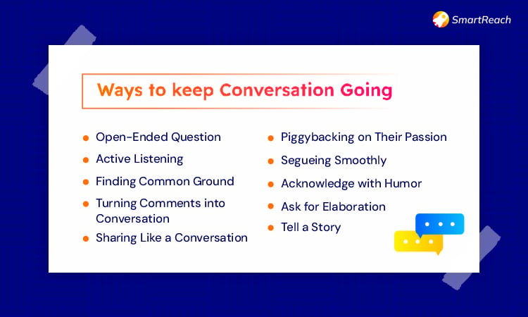 how to keep conversation going on