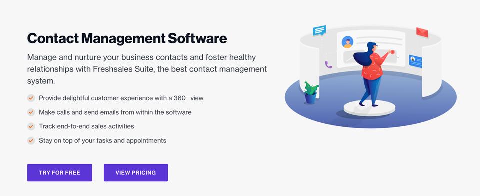 Freshworks CRM one of the best contact management softares