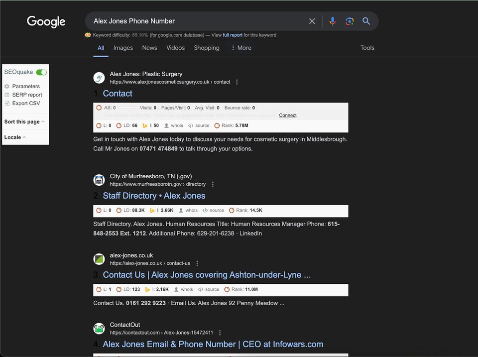 find someone's phone number online by using search engines
