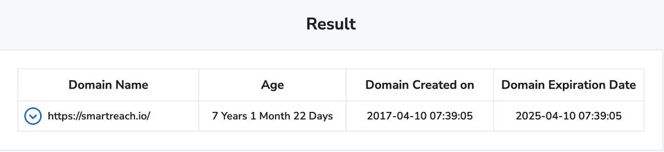 domain age verification for email validation