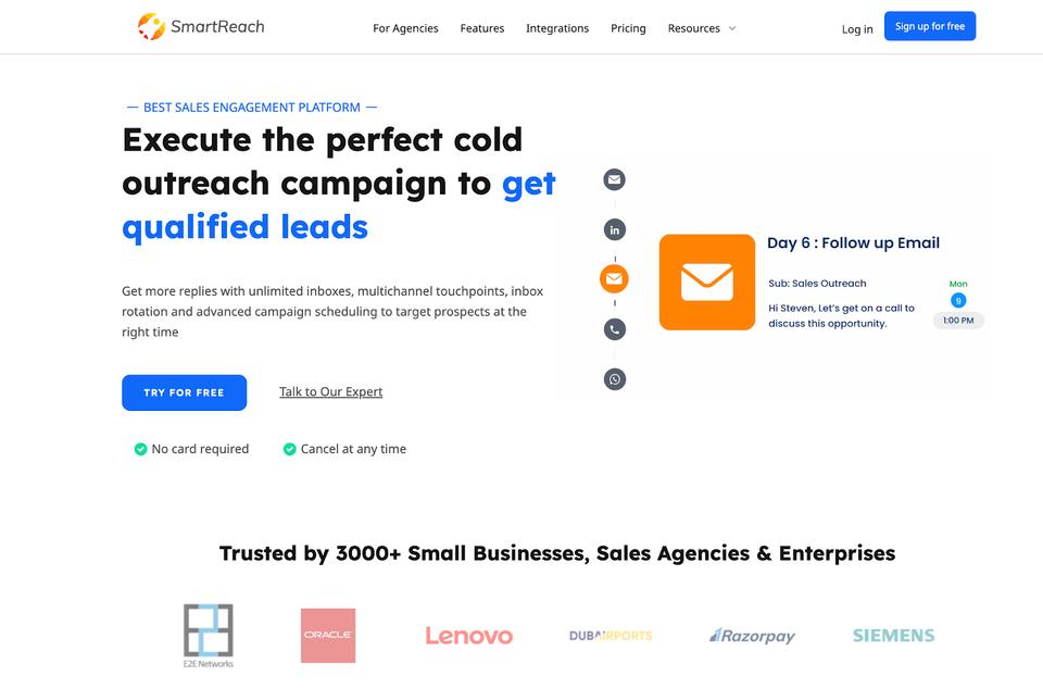 lead generation through smartreach.io
