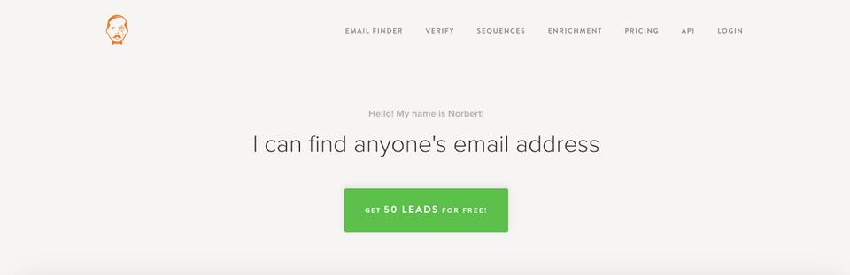 Voila Norbert for email finder tool