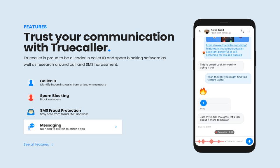 Truecaller for reverse phone number lookup services
