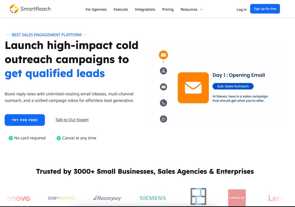 SmartReach.io - one of the best cold email software for email outreach automation