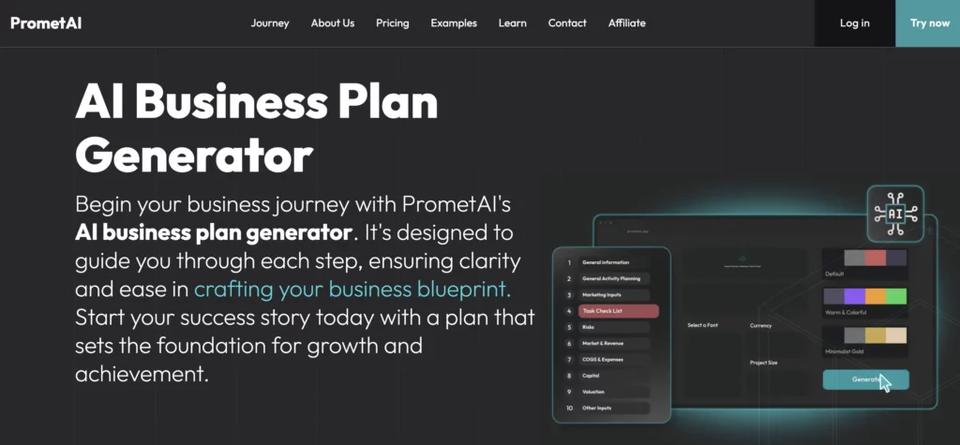 AI business plan generator - prometAI