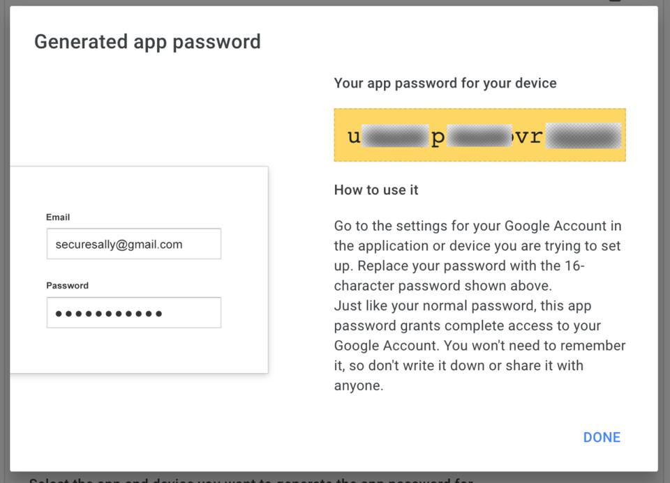 gmail smtp setting