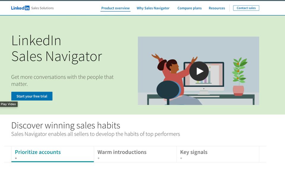 LinkedIn Sales Navigator helps you find buying intent from LinkedIn Sales Navigator